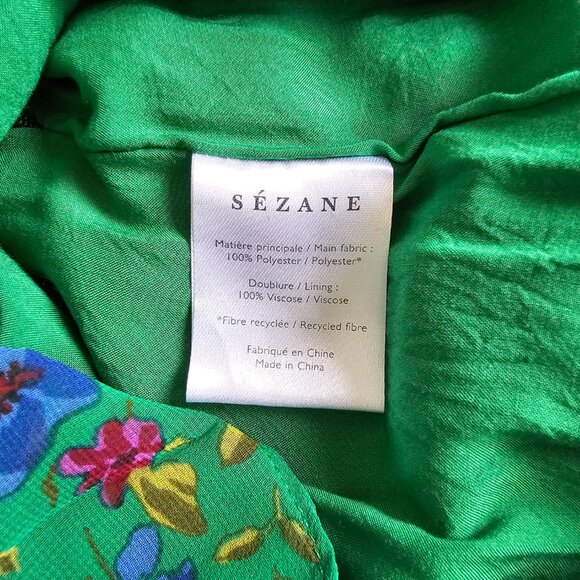 Sezane Dino Skirt Vert. - Size 38 - Picture 9 of 10